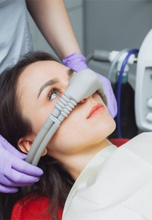 patient getting dental sedation 