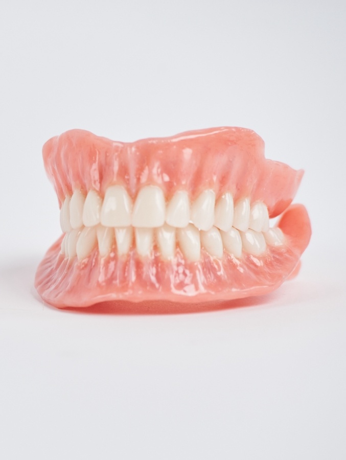 Set of full dentures in Cary