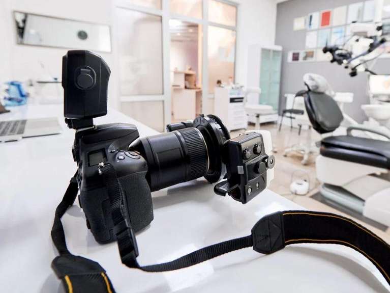 close up black digital camera | cary dentist